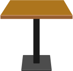 et bord med kvadratisk bordflate